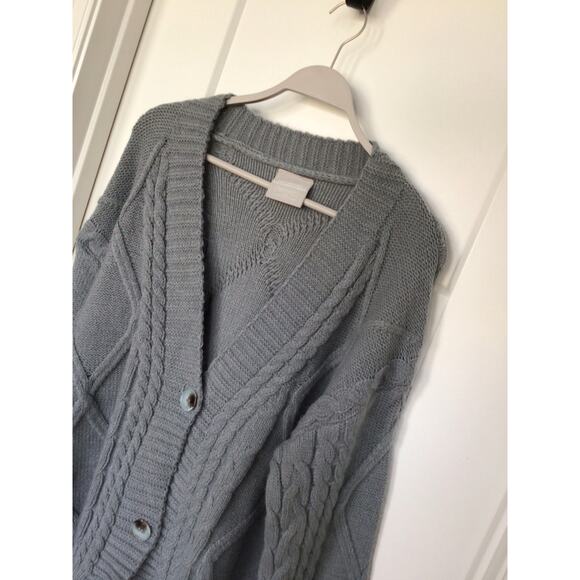 Taylor Swift The Tortured Poets Department Cardigan Eras Tour Sweater Gray XS/SM - Picture 3 of 10